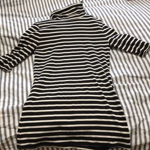 Black and white turtle neck